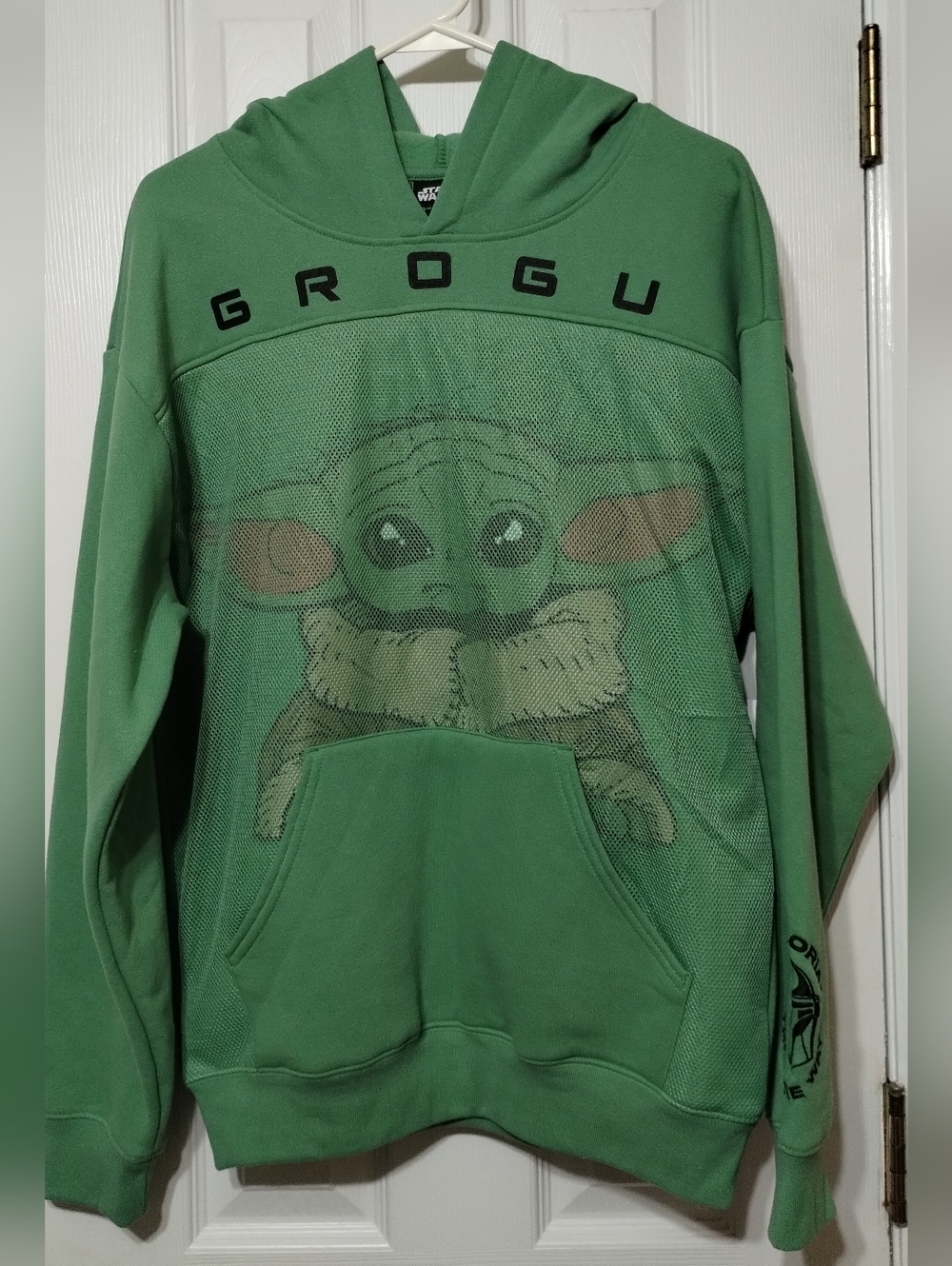 Star Wars Grogu Hoodie – Green – Sizes M & XXL – Relaxed Fit